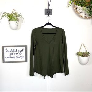 Lululemon Olive Green Faux Wrap Top